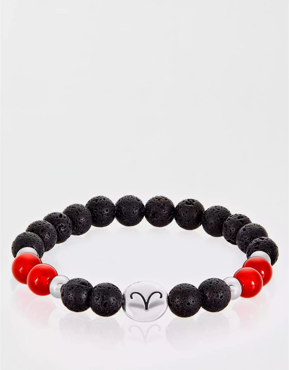 Bijoux American Eagle Zodiac Bead Bracelet Rouge Homme | UPB-55911339